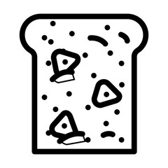 bread garlic line icon vector. bread garlic sign. isolated contour symbol black illustration