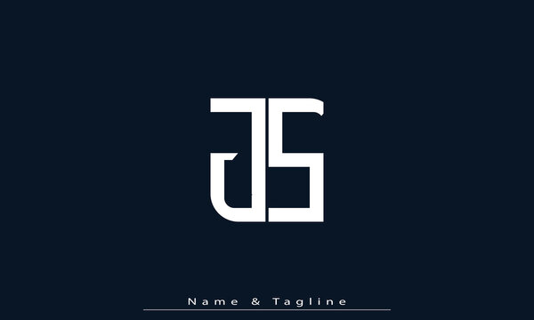 Alphabet letters Initials Monogram logo JS , SJ