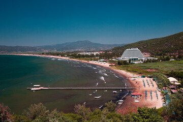 Obraz premium Kusadasi women's sea, natural beach, bays, natural bays