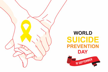 World suicide prevention day vector banner template design.