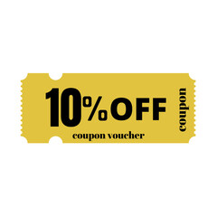 10% big sale discount, special offer,(Black Friday) coupon voucher number tag vector illustration. Ten