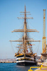 Fototapeta premium Italian ship in the port