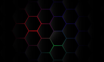Hexagonal technology pattern mesh background