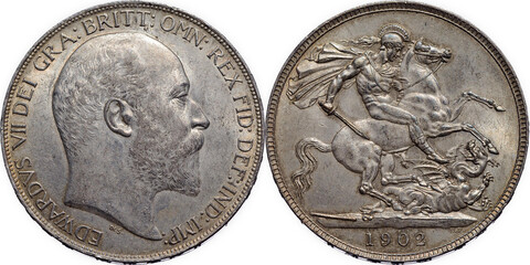 Great Britain, Edward VII, Crown 1902, UNC