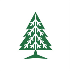 Vector illustration of unique Christmas fir tree design.