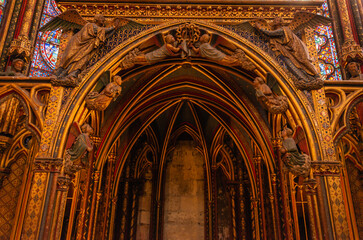 Obraz premium sainte chapelle paris interior gothic catholic midevil art
