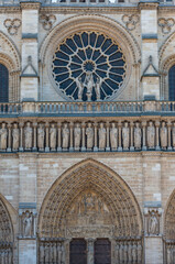 The famous Notre-Dame de Paris cathedral, French Gothic architecture Paris, France