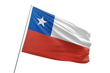 Fototapeta na wymiar Transparent flag of chile