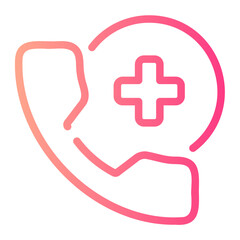 emergency call gradient icon