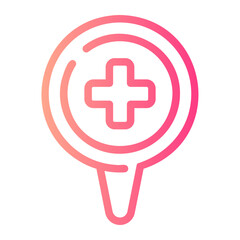 Obraz premium hospital gradient icon