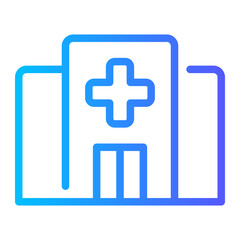 hospital gradient icon