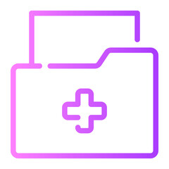 Obraz premium medical history gradient icon