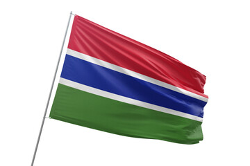 Fototapeta na wymiar Transparent flag of gambia