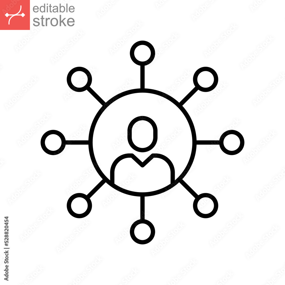 Poster networking icon. sharing global business network logo. hub businessman team connection. teamwork sha