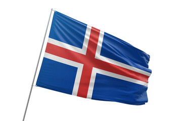 Transparent flag of iceland