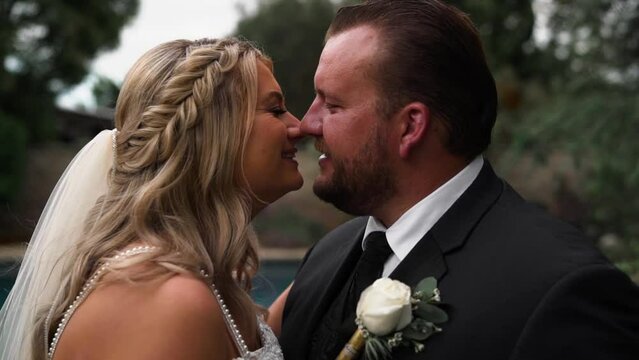 Bride and Groom Couple on Wedding Day