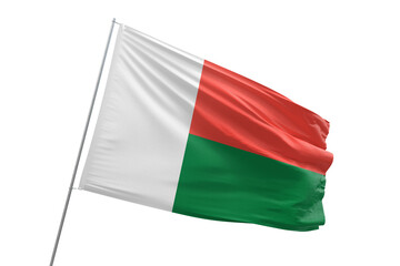 Transparent flag of madagascar - obrazy, fototapety, plakaty