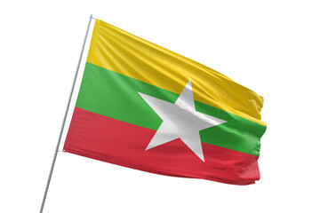 Transparent flag of myanmar