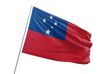 Fototapeta na wymiar Transparent flag of samoa