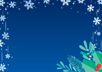 冬やクリスマスをイメージしたフレーム