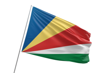 Transparent flag of seychelles