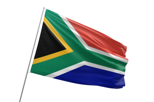 Transparent flag of south africa
