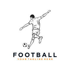 football logo vector design silhouette