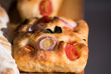  homemade bread, with cherry tomato, bakery, baked goods