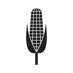 Corn Icon design. vector sign isolated for graphic and web design. wheat oats, Vegetarian, vegan, harvest. Vegetables symbol isolated on white background