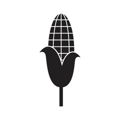 Corn Icon design. vector sign isolated for graphic and web design. wheat oats, Vegetarian, vegan, harvest. Vegetables symbol isolated on white background