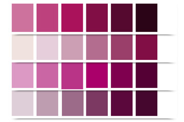 Pink palette. Color palette concept. Flyer design. Vector illustration. stock image.