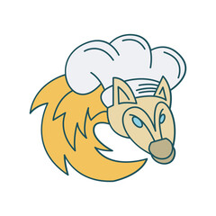 Squirrel with cooking hat logo design simple modern, nice vector template.
