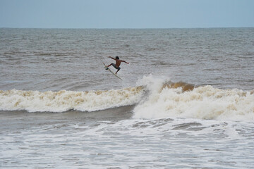 Surfing in El Salvador, Central America