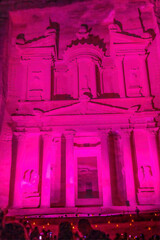 Bright Pink Treasury Illuminated Night Petra Jordan