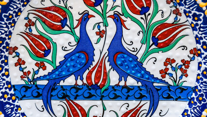 Ancient Arab Peacock Bird Designs Pottery Jordan