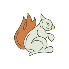 vector design. logo created from shape of simple modern squirrel logo.
