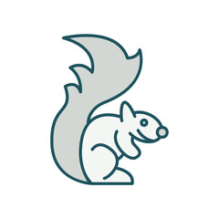 squirrel mascot logo design character.
