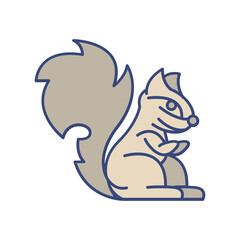 simple squirrel logo design inspiration. logo template. editable vector
