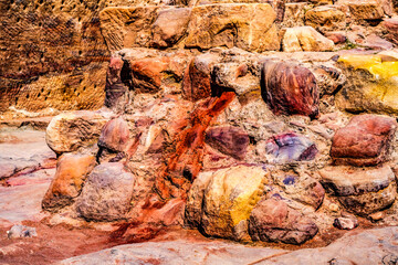 Colorful Rocks Amphitheater Petra Jordan