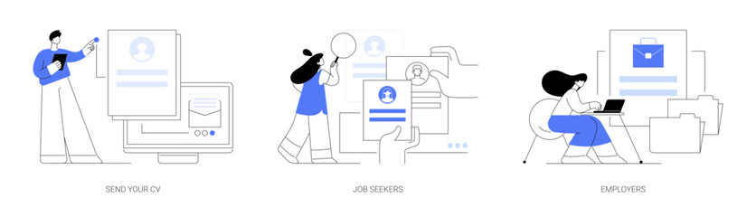 Headhunting company abstract concept vector illustrations.