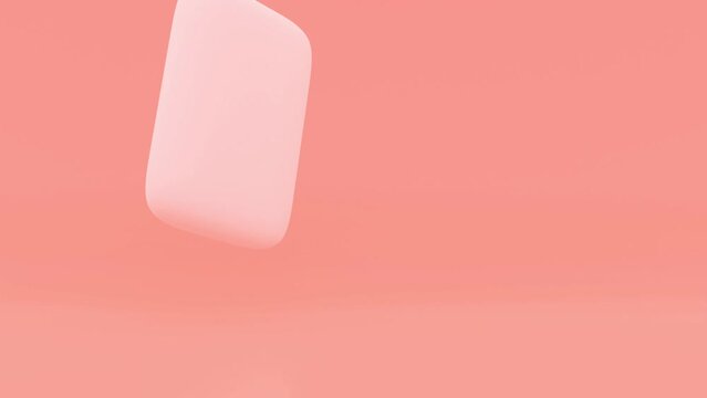 pink colored round play button on pastel background. Concept of video icon logo for play clip, audio playback. 3d rendering illustration. Play interface symbol. social media and website posts