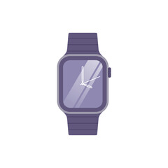 Smartwatch Flat Illustration. Clean Icon Design Element on Isolated White Background