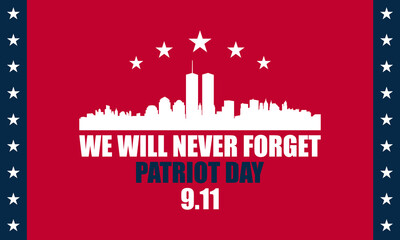 Fototapeta premium Patriot Day Background Design.