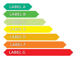 Energy color labels models / Ai Illustrator