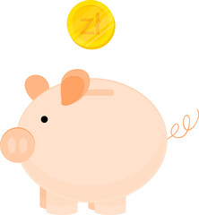 Poland hand drawn flag Polish coins hand drawn