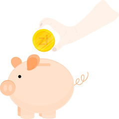 Poland hand drawn flag Polish coins hand drawn