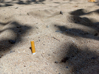 cigarette in the sand