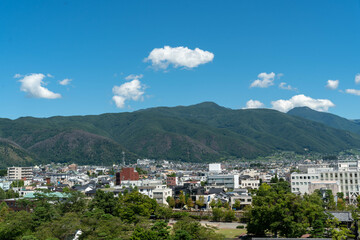 国宝　松本城からの景観