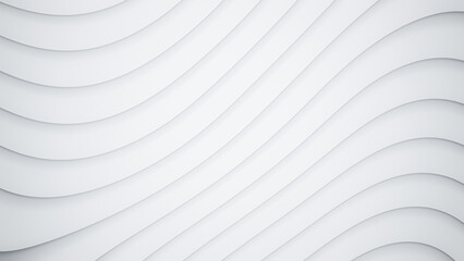 Clean white curve for Abstract gray shadows, white textures. Abstract structure shapes for wallpaper. 3D Rendering
