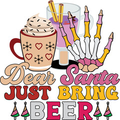 Retro Christmas Sublimation Design